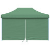 Tienda de fiesta plegable Pop-Up con 4 paredes laterales verde 3