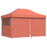 Tenda p/ festas pop-up dobrável 4 paredes laterais terracotta 2