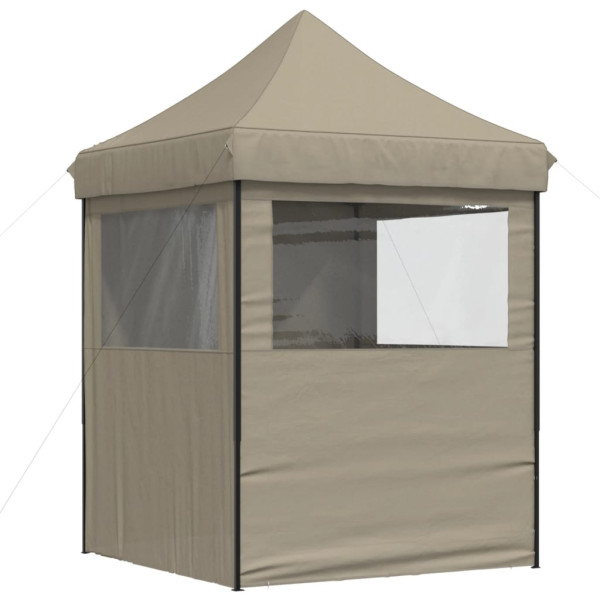 Tienda de fiesta plegable Pop-Up con 4 paredes laterales taupe M 5