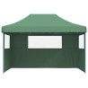 Tienda de fiesta plegable Pop-Up con 3 paredes laterales verde 3