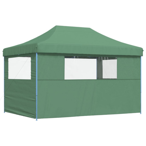Tienda de fiesta plegable Pop-Up con 3 paredes laterales verde M 5