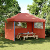 Tenda p/ festas pop-up dobrável 3 paredes laterais terracotta 1