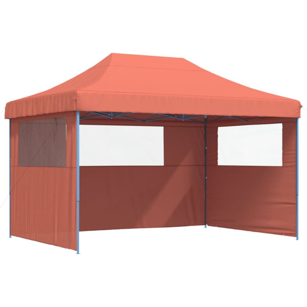 Tienda de fiesta plegable Pop-Up 3 paredes laterales terracota M 2