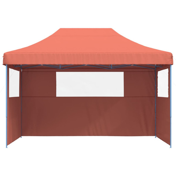 Tienda de fiesta plegable Pop-Up 3 paredes laterales terracota M 3