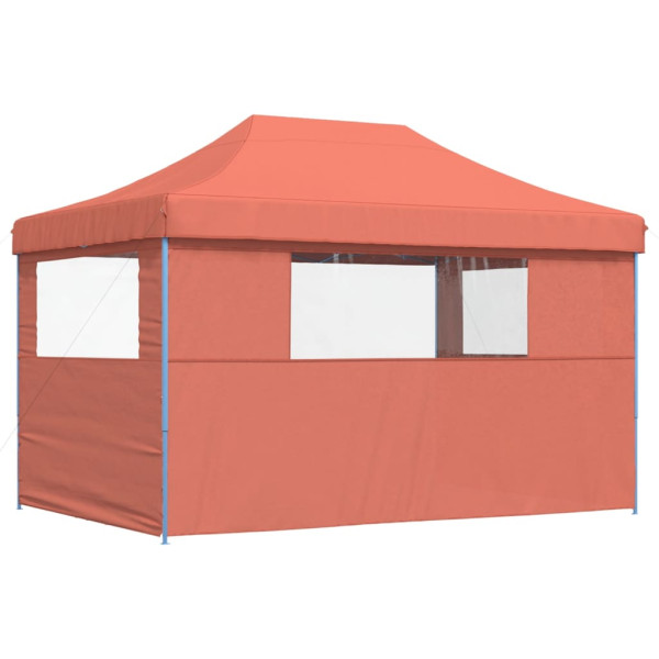 Tenda p/ festas pop-up dobrável 3 paredes laterais terracotta M 5