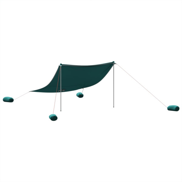 Toldo de praia com âncoras de areia 304x300 cm verde M 2