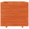 Jardinera madera maciza de pino marrón cera 80x80x72 cm 5