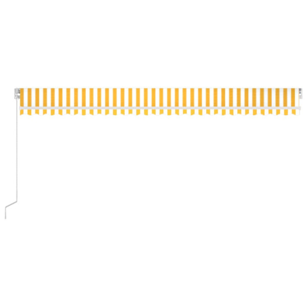 Toldo retrátil manual 600x350 cm amarelo e branco M 4