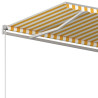 Toldo retrátil manual 600x350 cm amarelo e branco 5