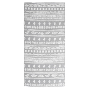 Alfombra de exterior PP gris 80x150 cm H