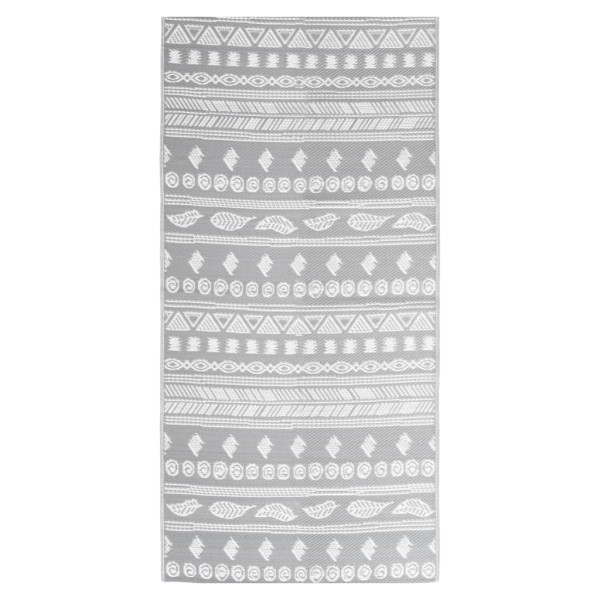Alfombra de exterior PP gris 80x150 cm M 2