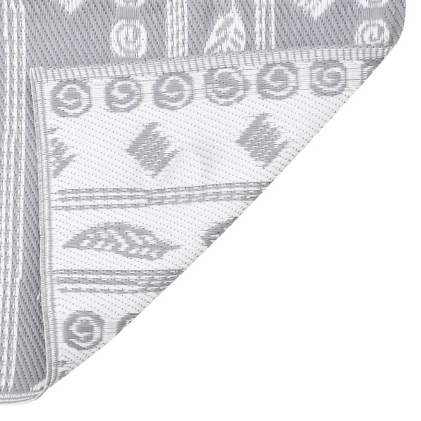 Alfombra de exterior PP gris 80x150 cm M 4