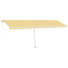 Toldo retrátil manual independente 600x350 cm amarelo e branco 2