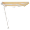 Toldo de pie retráctil manual amarillo y blanco 600x350 cm 5