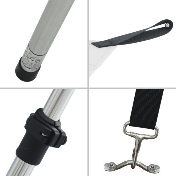 Extensão de toldo em T 170x170x(115-183) cm branco M 5