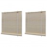 Estor enrollable de bambú natural 2 unidades 120x160 cm 1