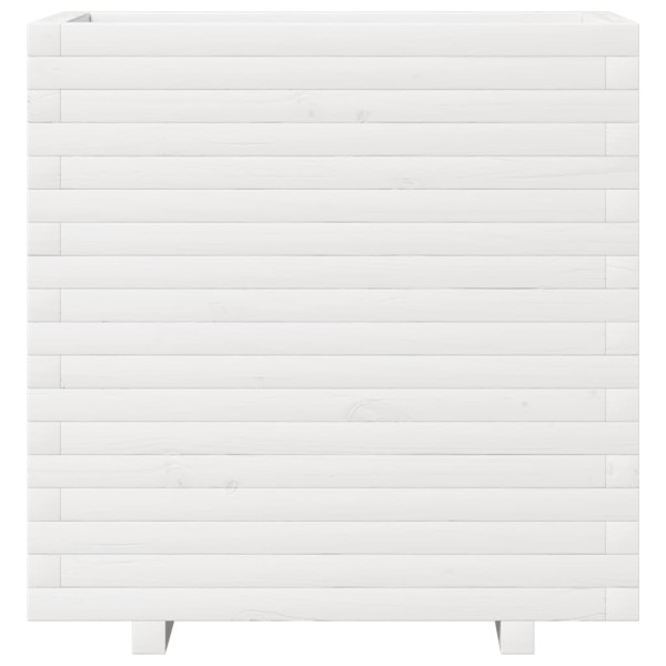 Jardinera de madera maciza de pino blanca 70x40x72 cm M 5