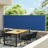 Toldo lateral retrátil para pátio 140x600 cm azul 1