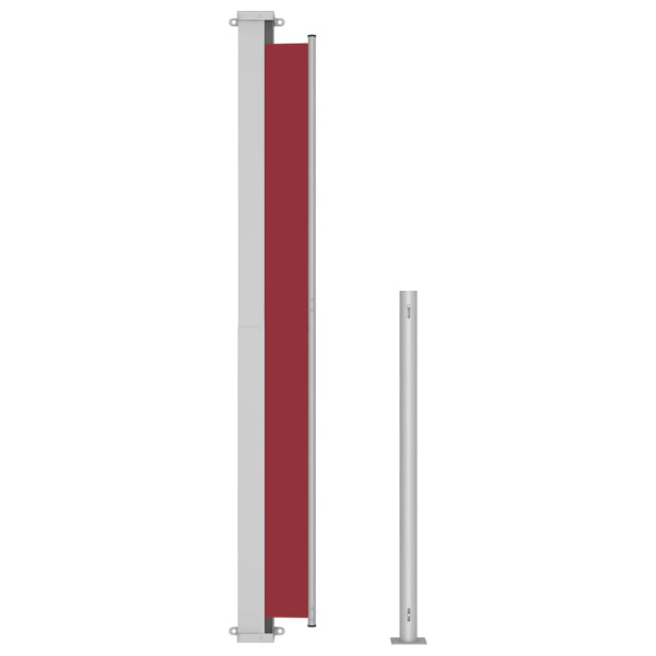 Toldo lateral retrátil para pátio 220x500 cm vermelho M 4