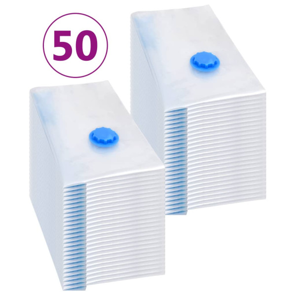 Sacos para arrumação de roupas a vácuo 60x40 cm 50 pcs M 2