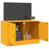 Mueble para TV de acero amarillo mostaza 67x39x44 cm 4
