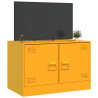 Mueble para TV de acero amarillo mostaza 67x39x44 cm 5