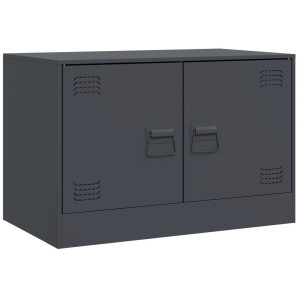 Mueble para TV de acero gris antracita 67x39x44 cm H