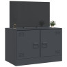 Mueble para TV de acero gris antracita 67x39x44 cm 5