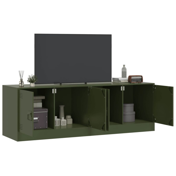 Móveis de TV 2 pcs 67x39x44 cm aço verde azeitona M 3