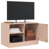 Muebles para TV 2 unidades acero rosa 67x39x44 cm 4