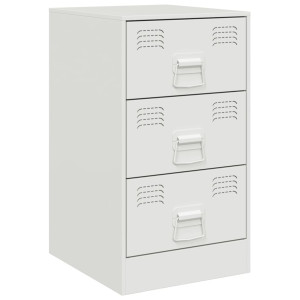 Mesa de cabeceira 34.5x39x62 cm aço branco H