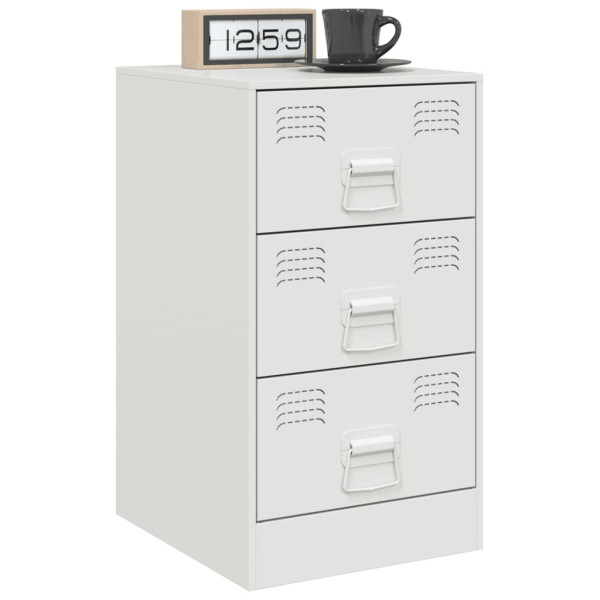 Mesa de cabeceira 34.5x39x62 cm aço branco M 4