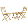 3 pcs conjunto de bistrô em bambu 2