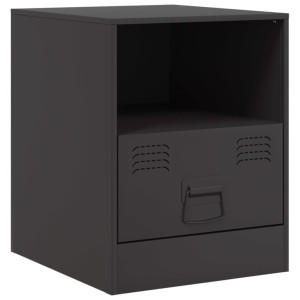 Mesa de cabeceira 34.5x39x44 cm aço preto H