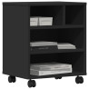 Soporte para impresora con ruedas negro 41x32x48 cm 4