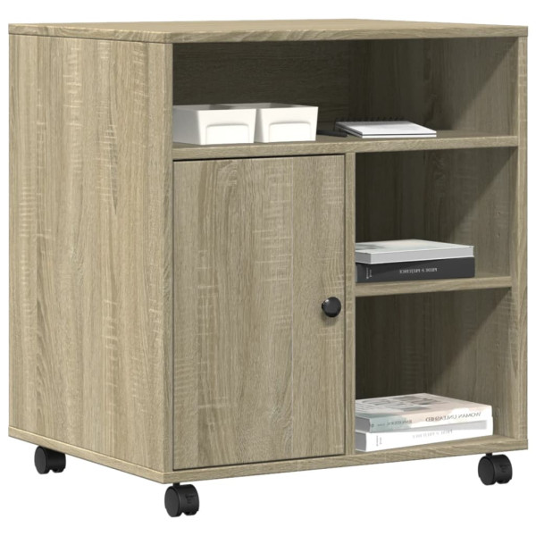 Suporte para impressora com rodas 60x50x67 cm carvalho sonoma M 4