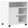 Soporte para impresora con ruedas blanco 60x50x67 cm 2