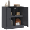 Aparador de acero antracita 67x39x73 cm 5