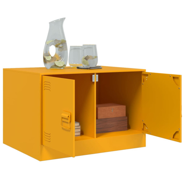 Mesa de centro 67x50x44 cm aço amarelo mostarda M 5