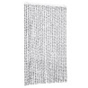 Cortina anti-insetos 118x220cm chenille cinzento claro e escuro 2