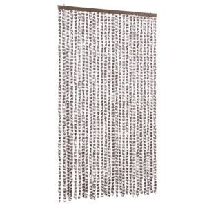 Cortina anti-insetos 118x220 cm chenille cinza acastanh./branco H