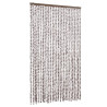 Cortina anti-insetos 118x220 cm chenille cinza acastanh./branco 2