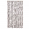 Cortina antimoscas chenilla beige y blanco 118x220 cm 3