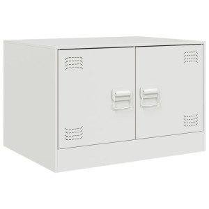 Mesa de centro acero blanco 67x50x44 cm H