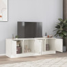 Muebles para TV 2 unidades acero blanco 67x39x44 cm 1