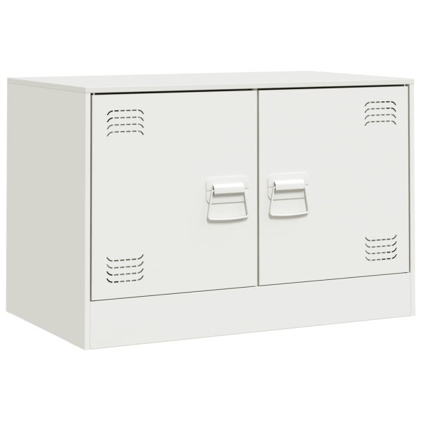 Muebles para TV 2 unidades acero blanco 67x39x44 cm M 5