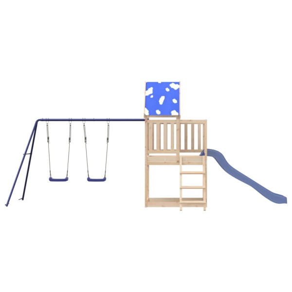 Parque infantil de exterior de madera maciza de pino M 3