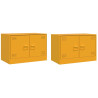 Móveis de TV 2 pcs 67x39x44 cm aço amarelo mostarda 2