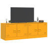 Móveis de TV 2 pcs 67x39x44 cm aço amarelo mostarda 4