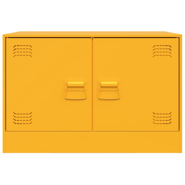 Muebles para TV 2 unidades acero amarillo mostaza 67x39x44 cm M 5